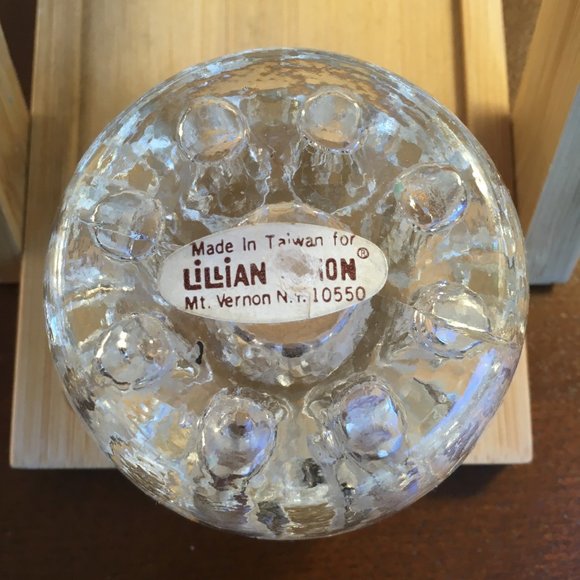 Lilian Vernon Glass Candle Holder/Flower Frogs 2 ea - Picture 3 of 5